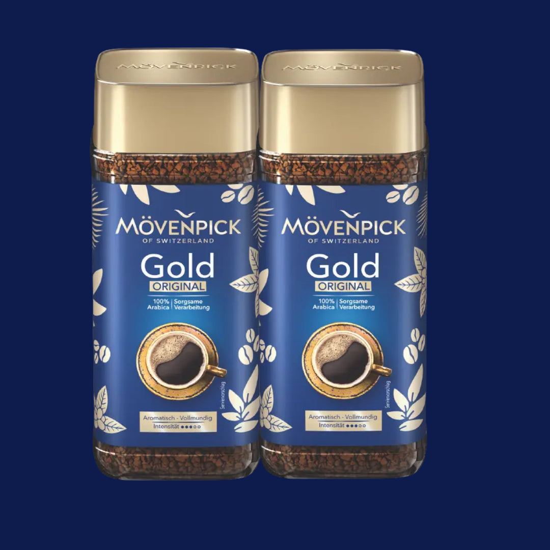 MOVENPICK Gold Original Instant Coffee, Pack of 2 jars (2 x100 gm)