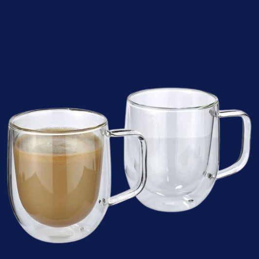 cilio - Double-walled coffee glasses VERONA , with hand  - set of 2