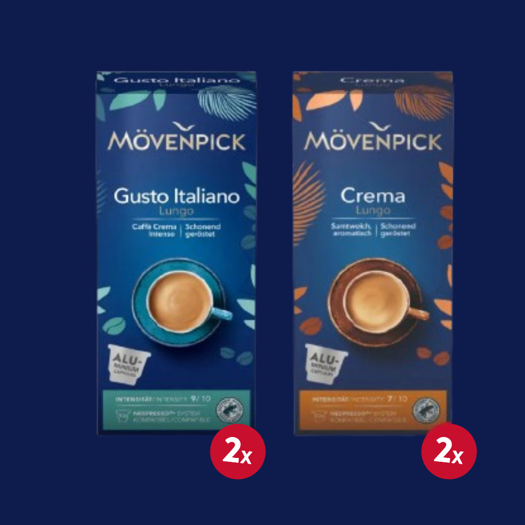 40 Lungo Capsules ( 2 pack Crema + 2 pack Gusto )