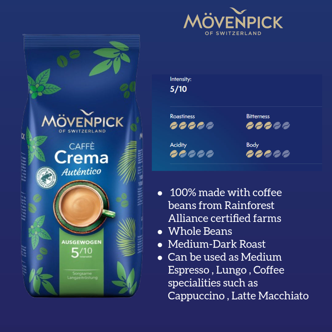 Movenpick Caffe Crema Auntentico Beans - 1 kg